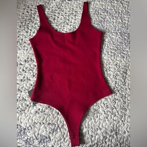 Red Sleeveless Bodysuit